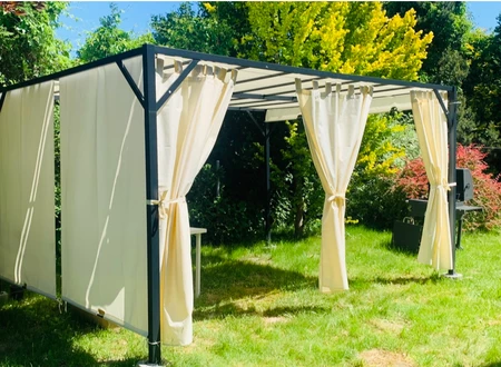 Dach für die Terrassenpergola Santorini 3 x 4 m cremefarben Garden Point