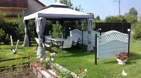 Dacheindeckung für den Pavillon Valencia 3x4m grau Garden Point