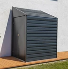 Anlehngeräteschuppen aus Metall Yardsaver 1,2 x 2,1 m grau