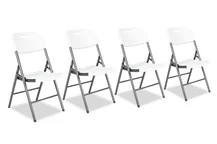 Klappbare Catering-Stühle Set mit 4 Stühlen