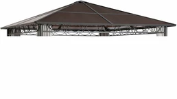 Polycarbonat-Dachabdeckung des Madera-Pavillons, 3 x 3 m, grau
