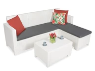 Techn Rattan Ecke Nebraska Relax weiß Bica