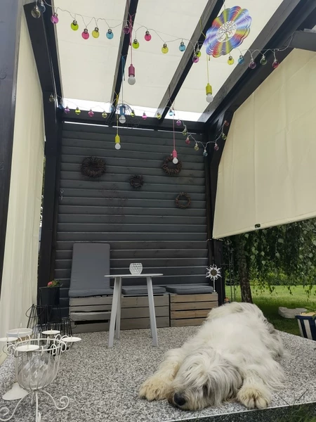 Ummantelung für Terrassenpergola Santorini 4 x 4 m Creme Garden Point