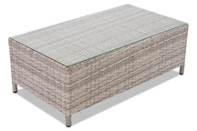 Couchtisch Garden Point aus Techno-Rattan in Parma grau
