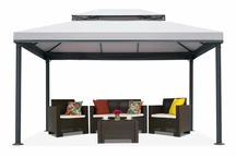 Grauer Gartenpavillon Valencia 3x4 m Garden Point