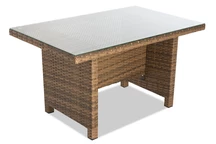 Großer Gartentisch aus Polyrattan Parma braun Garden Point