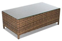 Großer Gartentisch aus Polyrattan Parma braun Garden Point