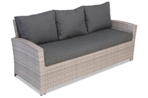Parmagraues Gartensofa aus Polyrattan Garden Point