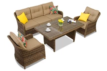 Polyrattan Set Toledo Apetito 5 braun Garden Point