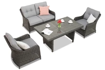 Techn Rattanmöbel Toledo Apetito 4 Anthrazit Garden Point