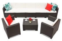 Technorattan-Garnitur Colorado Coffee Max 7 braun Bica