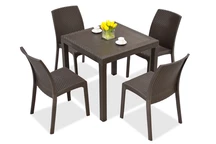 Technorattan-Möbelgarnitur braun Dallas/Virginia 4 Bica