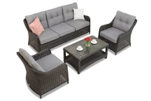Toledo Coffee 5 Tech Rattan Set Anthrazit Garden Point
