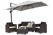 Grauer Sonnenschirm Siena 3x3m Garden Point