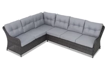 Technorattan-Gartenecksofa Toledo Corner Anthrazit Garden Point