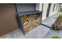 Hinterhof Holzunterstand aus Metall Ottawa 2,17 x 0,83 m StoreBoss anthrazit