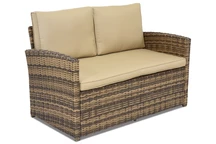 2-Sitzer-Sofa aus Technorattan Monaco Garden Point braun