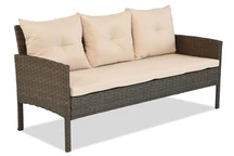 3-Sitzer-Sofa aus Technorattan Bari Garden Point braun