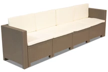 4-Sitzer-Technorattan-Sofa Colorado Cappuccino Bica