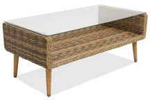 Couchtisch aus Technorattan Bilbao Garden Point braun