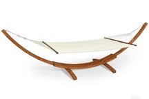 Hängematte mit Holzständer Kiwi Garden Point weiß