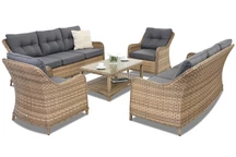Polyrattan Gartenmöbel Toledo Coffee 8 Garden Point Melange