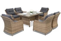 Polyrattan Gartenmöbel Toledo Premium 6 Garden Point Melange