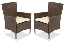 Polyrattan Stuhl Grenada Garden Point braun - 2er Set