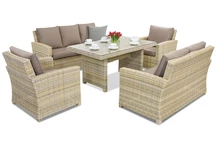Rattan Gartenmöbel Bristol Apetito 7 Garden Point beige