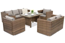 Rattan Gartenmöbel Roma Apetito 7 Garden Point braun