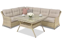 Techn Rattan Gartenmöbel Toledo Comida 5 Angular Garden Point beige