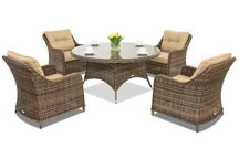 Techn Rattan Gartenmöbel Toledo Victoria 4 Garden Point braun