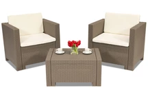 Technorattan-Garnitur Colorado Terrace 2 Bica Cappuccino