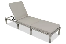 Technorattan-Liegestuhl Atlanta Garden Point grau