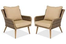 Technorattan-Sessel Bilbao Garden Point braun - 2er Set