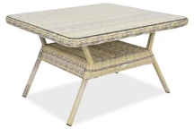 Technorattan-Tisch Toledo quadratisch Garden Point beige