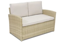 Zweisitzer-Sofa aus Rattan Monaco Garden Point beige