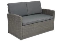 2er-Sofa aus Rattan Monaco Garden Point anthrazit