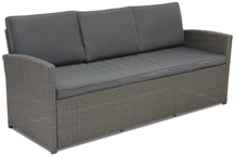 Dreisitzer-Sofa Monaco Garden Point anthrazit aus Technorattan