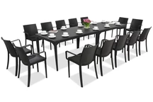 Essgarnitur für Garten Oslo / Victoria 14 Anthrazit Bica