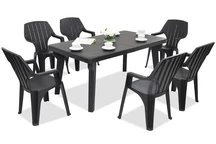Gartenmöbel Bergen / Alta für 6 Personen Bica Anthrazit