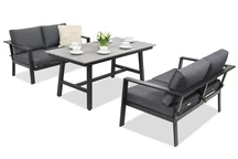 Gartenmöbel aus Aluminium Sydney Apetito Comfort 4 Garden Point Anthrazit