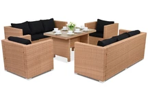 Gartenmöbel aus Rattan Roma Apetito 8 Garden Point Cappuccino