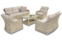Luxuriöse Rattanmöbel Toledo Coffee 7 Garden Point beige