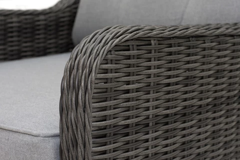 Luxuriöses Rattanmöbel Toledo Coffee 7 Garden Point Anthrazit