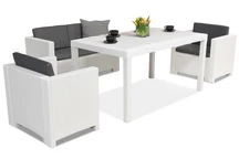 Möbel aus Technorattan Colorado Apetito 4 White Bica