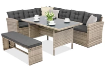 Polyrattan Gartenmöbel Latina Garden Point grau