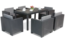 Technorattan-Garnitur Colorado Premium 6 Anthrazit Bica