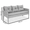 3-Sitzer Rattansofa Bari Garden Point beige