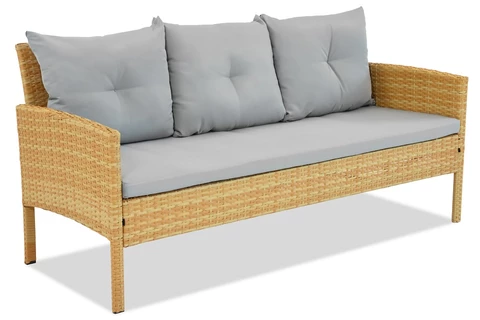 3-Sitzer Rattansofa Bari Garden Point beige